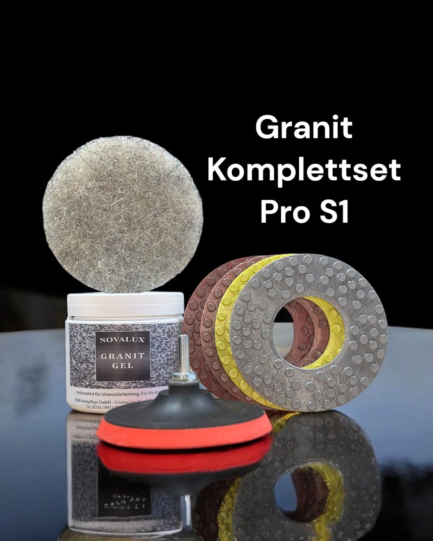 Granit schleifen und polieren, Granit Komplettset Pro 1