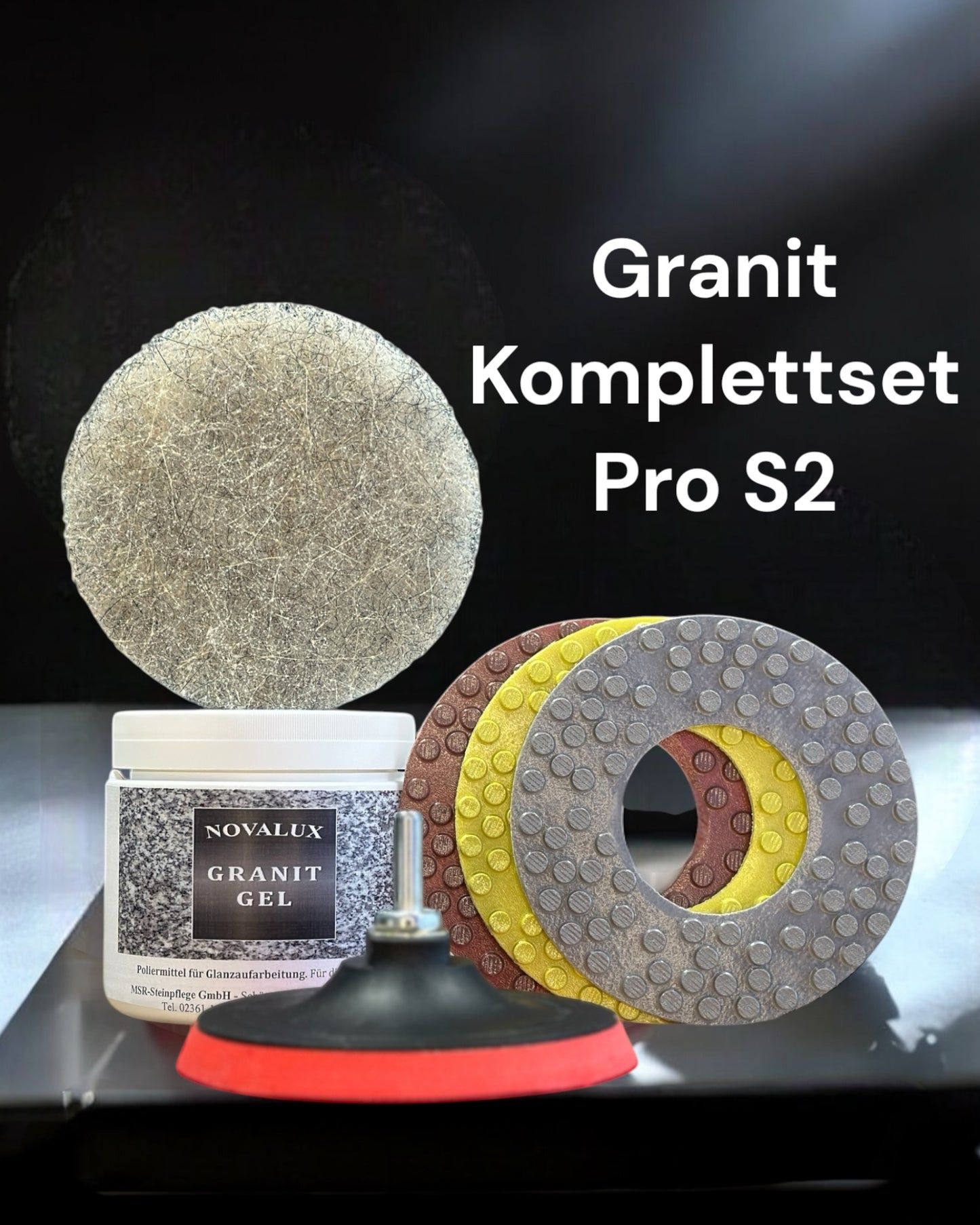 Granit schleifen und polieren, Granit Komplettset Pro 2