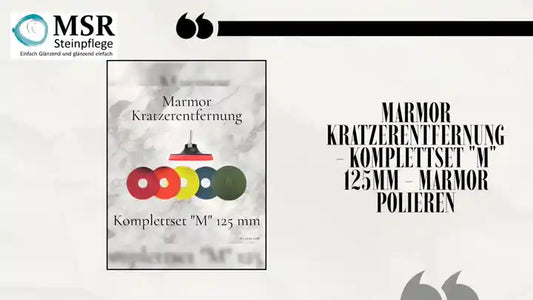 Marmor Kratzerentfernung - Komplettset "M" 125mm - Marmor polieren by@Outfy