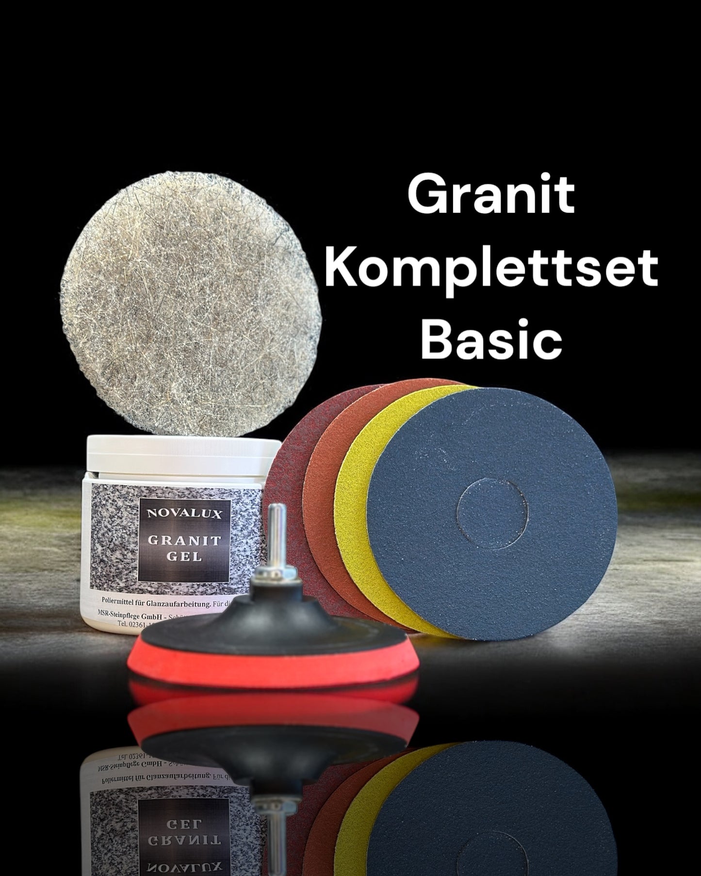 Granit schleifen und polieren, Granit Komplettset Basic
