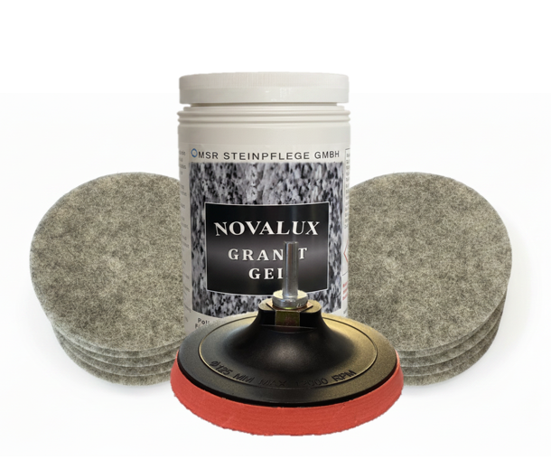 Granit polieren - Novalux Granit Polierset