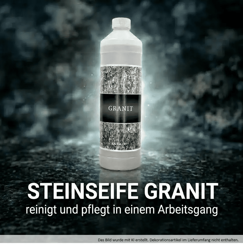 Granit pflegen + Granit reinigen - Edelsteinseife Granit 1 Liter MSR Steinpflege GmbH