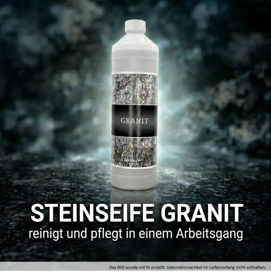 Granit pflegen + Granit reinigen - Edelsteinseife Granit 1 Liter MSR Steinpflege GmbH
