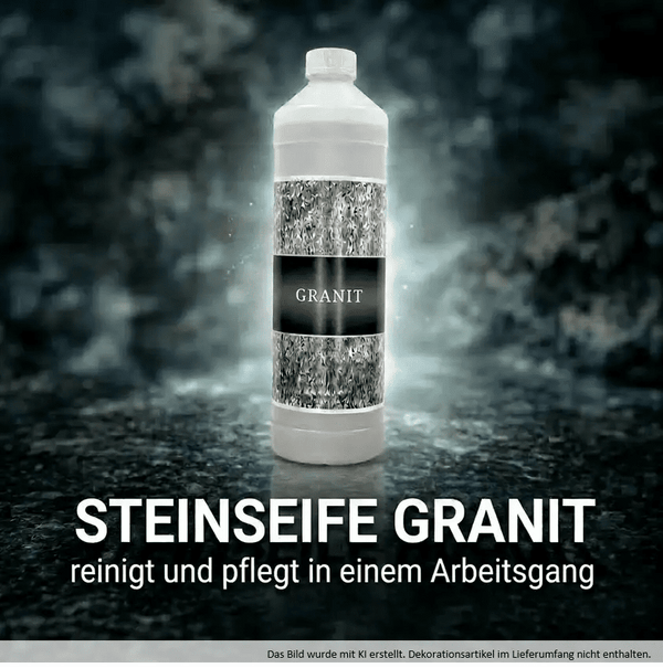 Granit pflegen + Granit reinigen - Edelsteinseife Granit 1 Liter MSR Steinpflege GmbH