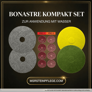 Marmor schleifen und polieren - Bonastre Kompakt Set MarmorMSR Steinpflege GmbH