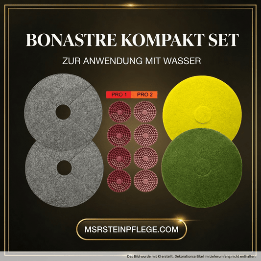 Marmor schleifen und polieren - Bonastre Kompakt Set MarmorMSR Steinpflege GmbH