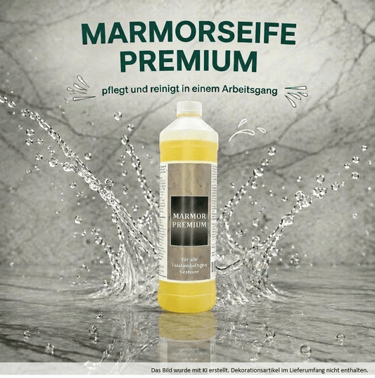 Marmor reinigen und Marmor pflegen - Edelsteinseife Marmor Premium 1 Liter