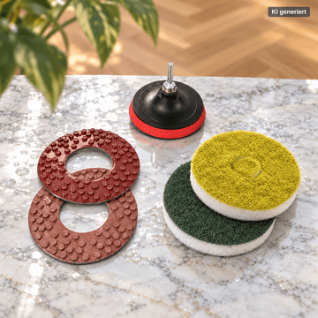 Marmor Schleifen & Polieren Set Pro 125mm – Profi-Set für den AkkuschrauberMSR Steinpflege GmbH