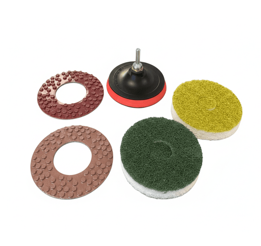 Marmor Schleifen & Polieren Set Pro 125mm – Profi-Set für den AkkuschrauberMSR Steinpflege GmbH